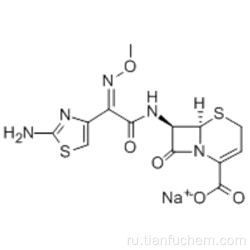5-Тиа-1-азабицикло [4.2.0] окт-2-ен-2-карбоновая кислота, 7 - [[(2Z) - (2-амино-4-тиазолил) (метоксиимино) ацетил] амино] -8- оксо-, мононатриевая соль, (57191869,6R, 7R) - CAS 68401-82-1